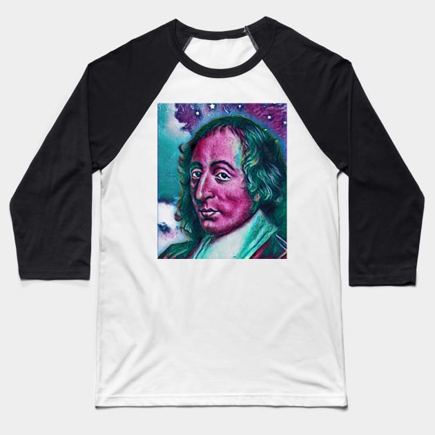 Blaise Pascal Portrait | Blaise Pascal Artwork 6 Baseball T-Shirt by JustLit